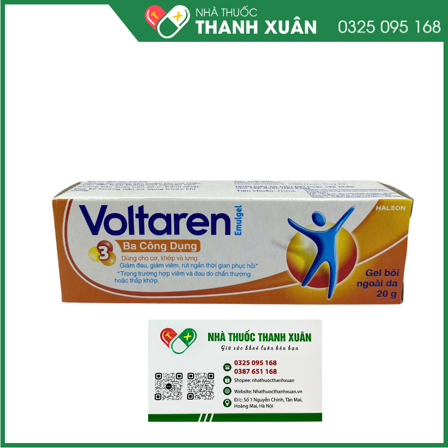 Gel bôi Voltaren Emulgel T điều trị giảm đau do chấn thương, viêm khớp, viêm gân